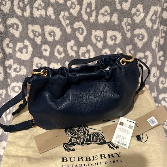 Authentic Burberry Small Bingley Derby House Check Crossbody in Blue 😍 New 😍 - Picture 15 of 17